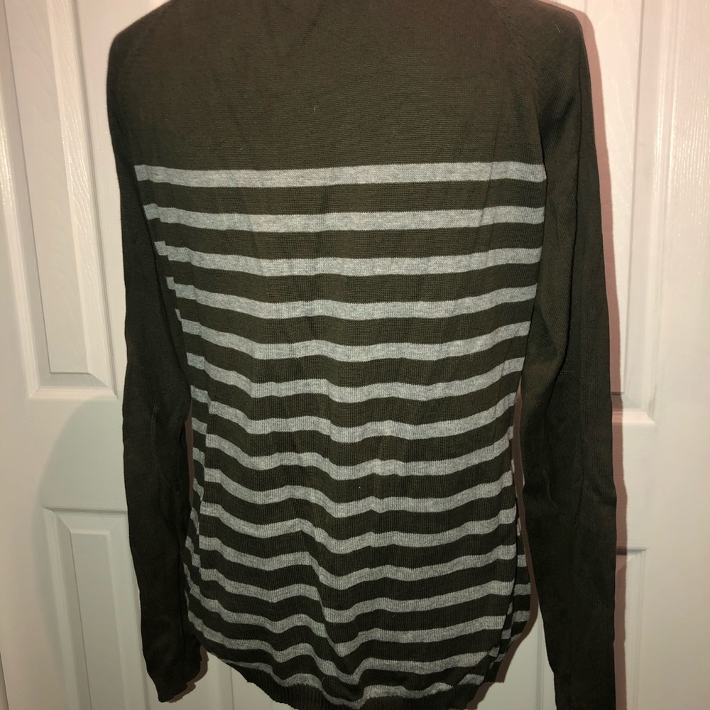 Olive and gray striped Sweater - Picture 4 of 6
